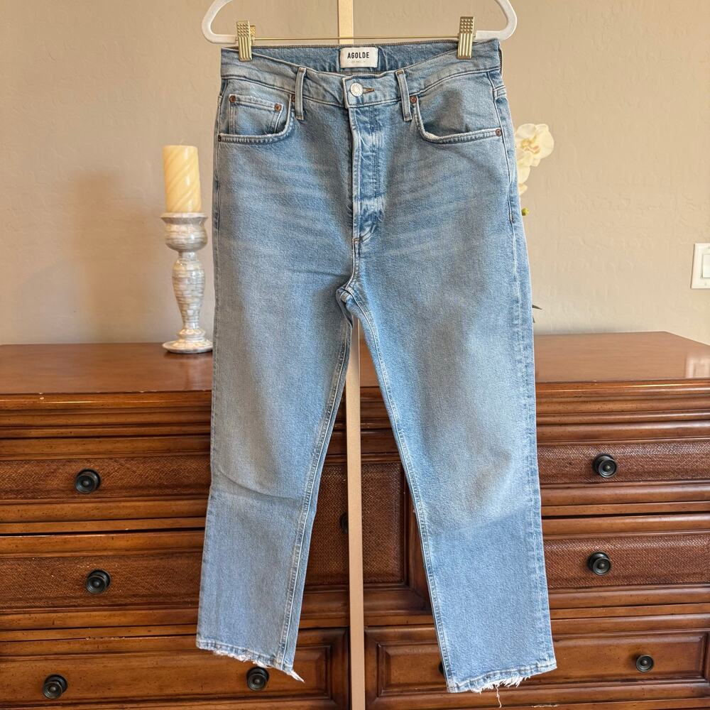 AGOLDE Riley High Rise Straight Crop Jeans Size 28 - Picture 3 of 12